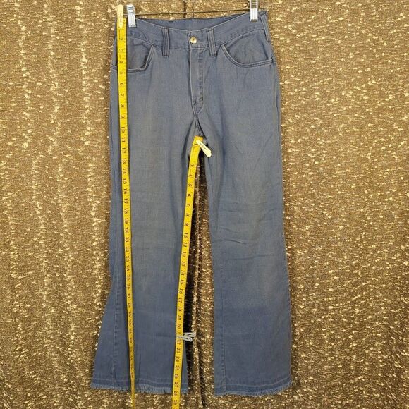 Vintage 60's Big‎ Yank Blue Denim Flare Raw Hem Women's Jeans - Picture 3 of 11
